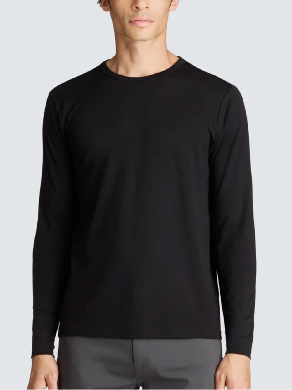 Unbound Merino - Men's Long Sleeve Merino Crew Shirt. Size XL. Black